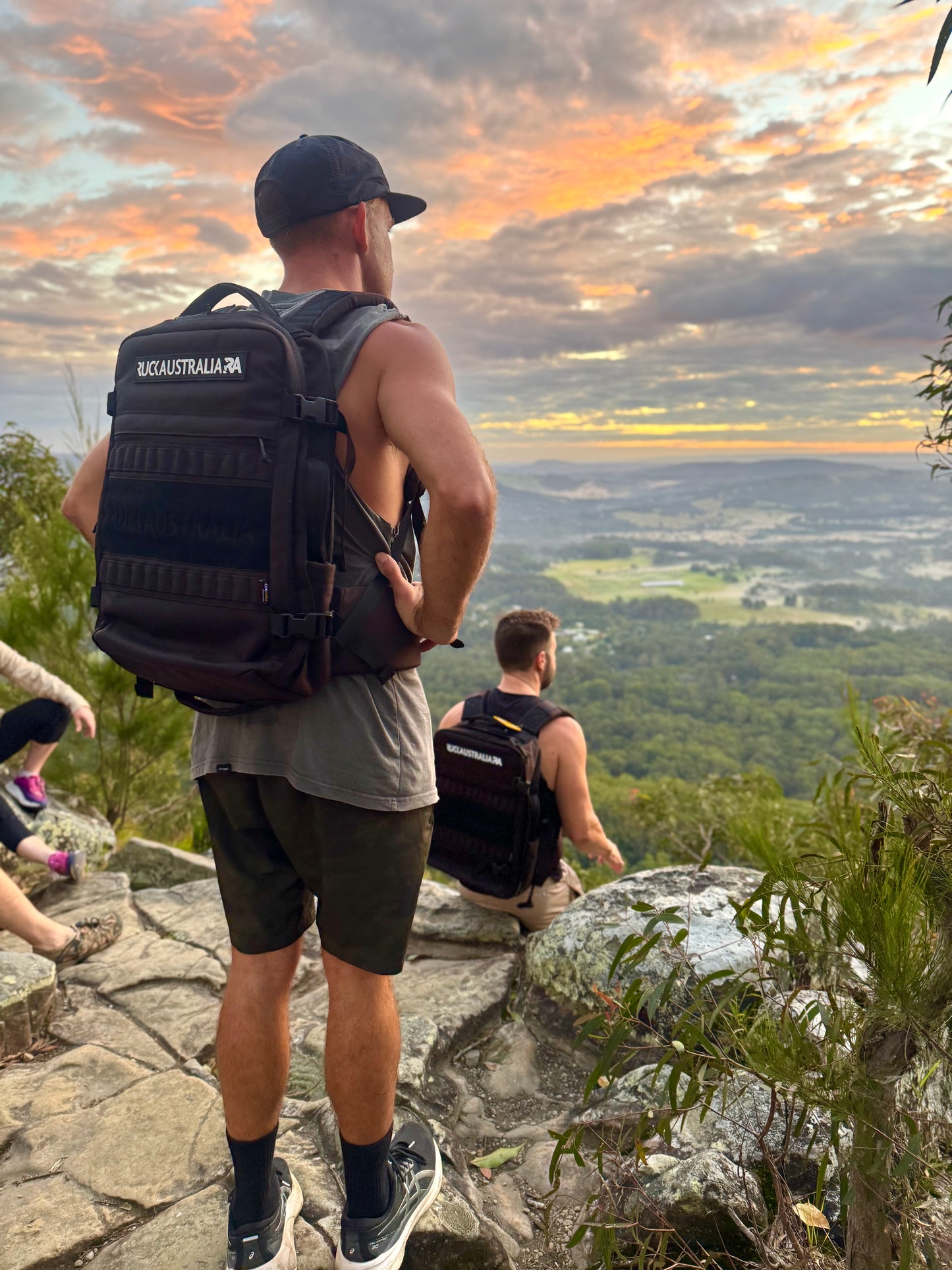 rucking backpack hiking on mountain