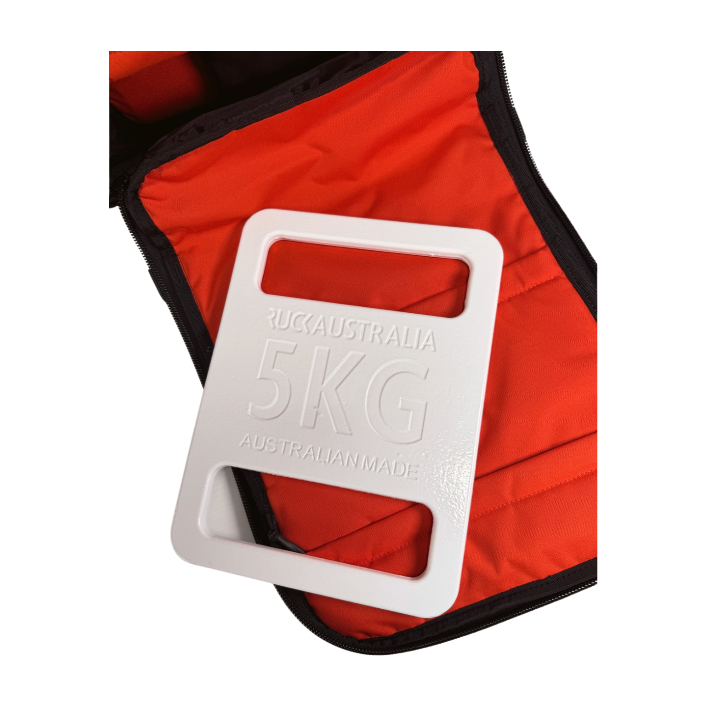 ruck plate white in rucking backpack