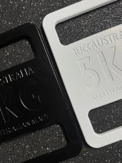 Weighted ruck plates black and white